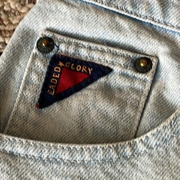 Faded Glory Light Wash Indigo Denim Shorts. High Waisted. Y2K - Picture 2 of 7